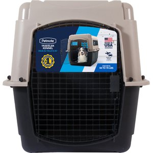 Petmate Ultra Vari Dog Kennel, Taupe/Black, 36-in, 50-70-lbs