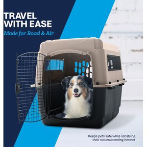 Petmate Ultra Vari Dog Kennel, Taupe/Black, 36-in, 50-70-lbs