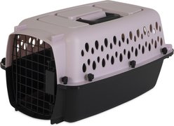 Petmate Vari Portable Dog & Cat Kennel, Pearl Pink/Black, 19-in, up to 10-lbs