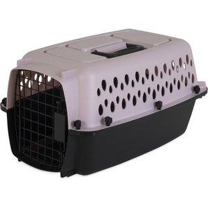 Petmate Vari Portable Dog & Cat Kennel, Pearl Pink/Black, 19-in, up to 10-lbs