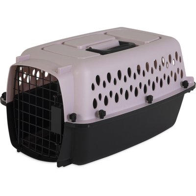 Petmate Petmate Vari Portable Dog & Cat Kennel, Pearl Pink/Black, 19-in, up to 10-lbs
