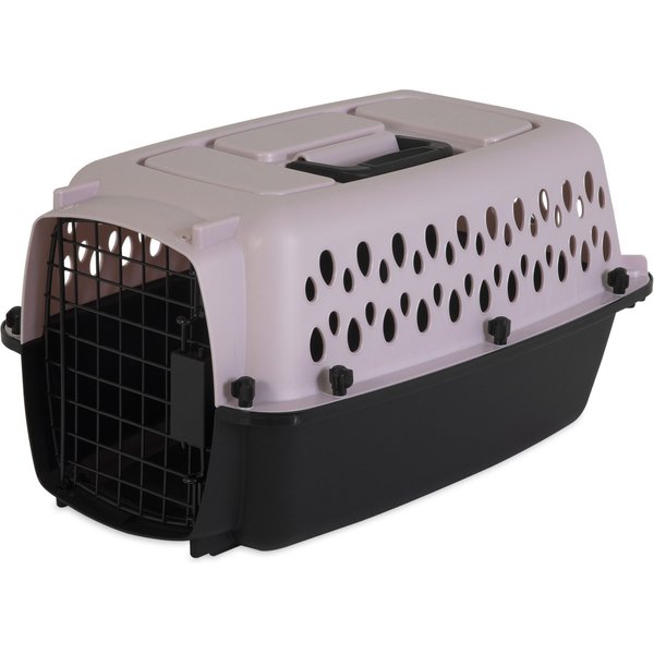 Petmate Jelly Vari Translucent Kennel for Dogs & Cats, Pink/Black