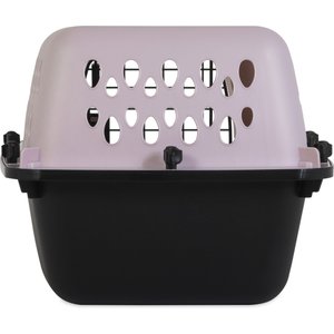 Petmate Vari Portable Dog & Cat Kennel, Pearl Pink/Black, 19-in, up to 10-lbs