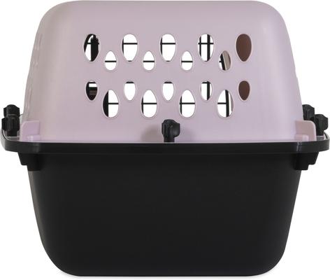 Show full view: Petmate Vari Portable Dog & Cat Kennel, Pearl Pink/Black, 19-in, up to 10-lbs slide 6 of 11