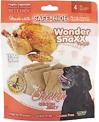 Petmate Wonder SnaXX Pockets Chicken Jerky Dog Treats, 4 count