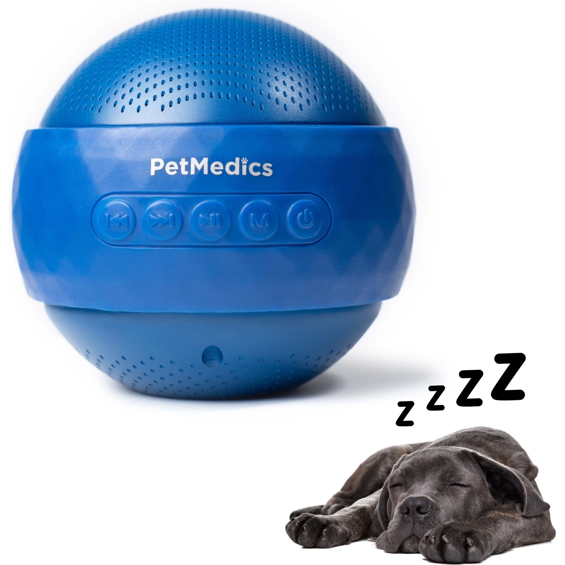 PetMedics Premium Pet Sound Soother with Noise Detecting Microphones, Blue