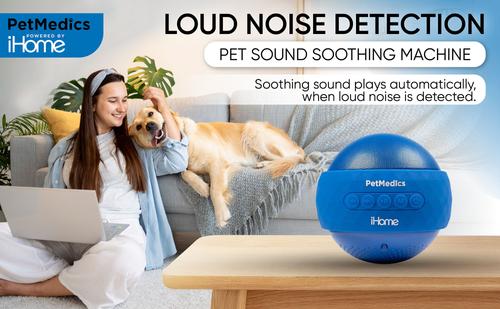 Show full view: PetMedics Premium Pet Sound Soother with Noise Detecting Microphones, Blue slide 2 of 7