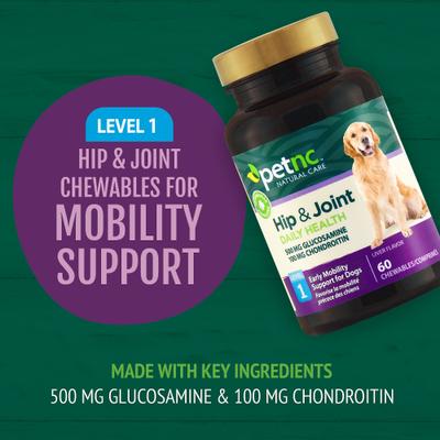 Show full view: petnc Hip & Joint Daily Health Level 1 Chewable Tablet Dog Supplement, 60 count slide 7 of 9