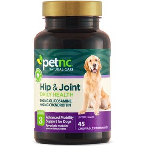 PetNC Natural Care Hip & Joint Daily Health Level 3 Liver Flavor Chewable Tablet Dog Supplement, 45 count