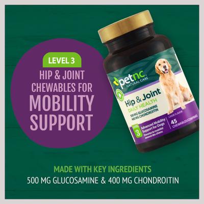 Show full view: petnc Hip & Joint Daily Health Level 3 Liver Flavor Chewable Tablet Dog Supplement, 45 count slide 7 of 9