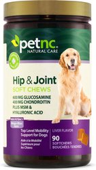 PetNC Natural Care Hip & Joint Mega Max Soft Chews Dog Supplement, 90 count