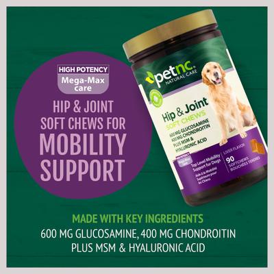 Show full view: petnc Hip & Joint Mega Max Soft Chews Dog Supplement, 90 count slide 7 of 9