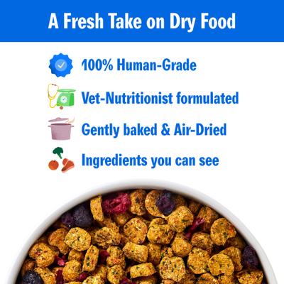 Show full view: PetPlate FreshBaked Grain-Free Chicken Gently Baked & Air-Dried Human-Grade Dog Food, 32-oz box slide 3 of 12