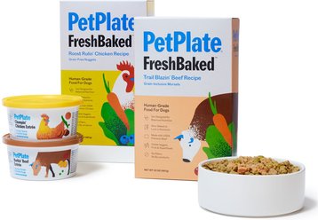 PetPlate Human Grade Beef & Chicken Value Pack Fresh Wet & Air-Dried Baked Dry Dog Food, 12-oz cup, case...
