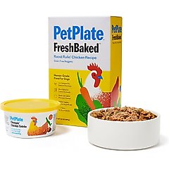 PetPlate Human Grade Chicken Starter Pack Fresh Wet & Air-Dried Baked Dry Dog Food, 12-oz cup, case of 4