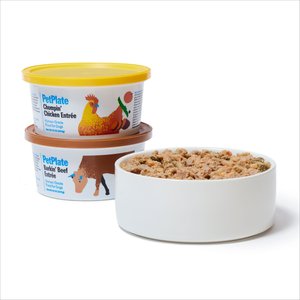 PetPlate Human Grade Grain-Free Chicken & Beef Fresh Dog Food, 12-oz cup, case of 12