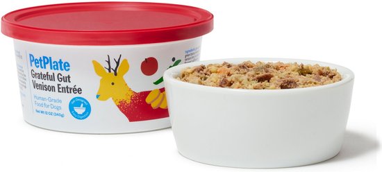 PetPlate Human Grade Lean & Mean Venison Entree Fresh Dog Food, 12-oz cup, case of 6