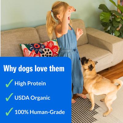 Show full view: PetPlate Human Grade Organic Chicken Apple Sausage Bites Dog Treats, 4.5-oz bag slide 4 of 11