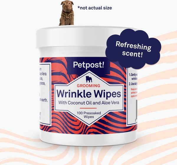 Show full view: Petpost Bulldog Wrinkle Wipes, 100 count slide 5 of 9