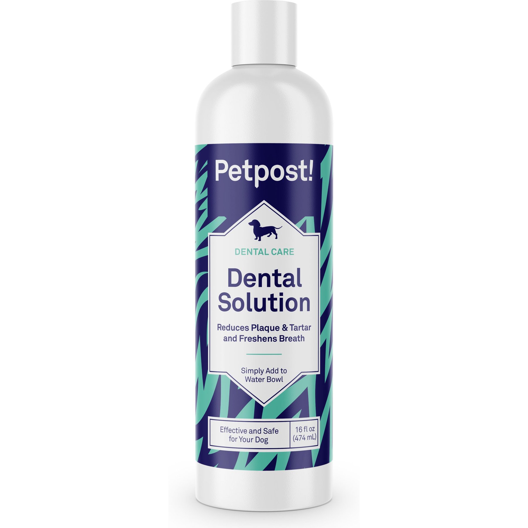 Petpost Dental Solution Dog Dental Water Additive, 16-fl oz bottle