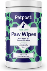 Petpost Dog Paw Wipes, 70 count