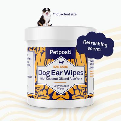 Show full view: Petpost Ear Wipes with Coconut Oil & Aloe Vera for Dogs, 100 count slide 5 of 10