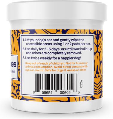 Show full view: Petpost Ear Wipes with Coconut Oil & Aloe Vera for Dogs, 100 count slide 8 of 10