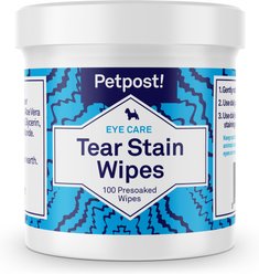 Petpost Tear Stain Wipes for Dogs, 100 count
