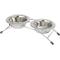 Show in main carousel: PetRageous Designs Aruba 3 Piece Stainless-Steel Elevated Dog & Cat Bowl, Metallic, 2-cup slide 1 of 4