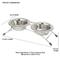 Show in main carousel: PetRageous Designs Aruba 3 Piece Stainless-Steel Elevated Dog & Cat Bowl, Metallic, 2-cup slide 3 of 4