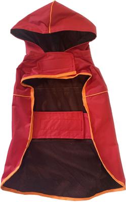 Show full view: PetRageous Designs Banff Packable Waterproof Dog Raincoat, Red, Large slide 3 of 8