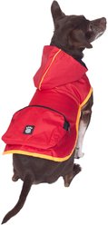 PetRageous Designs Banff Packable Waterproof Dog Raincoat, Red, Small
