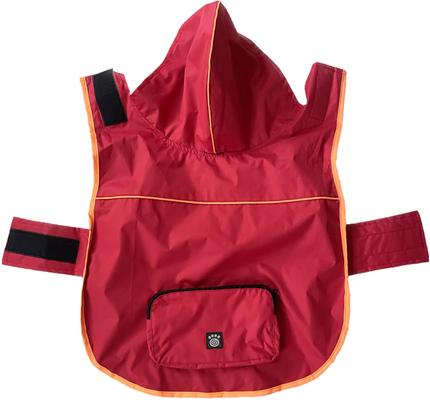 Show full view: PetRageous Designs Banff Packable Waterproof Dog Raincoat, Red, Small slide 5 of 8