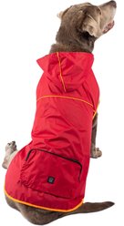 PetRageous Designs Banff Packable Waterproof Dog Raincoat, Red, X-Large