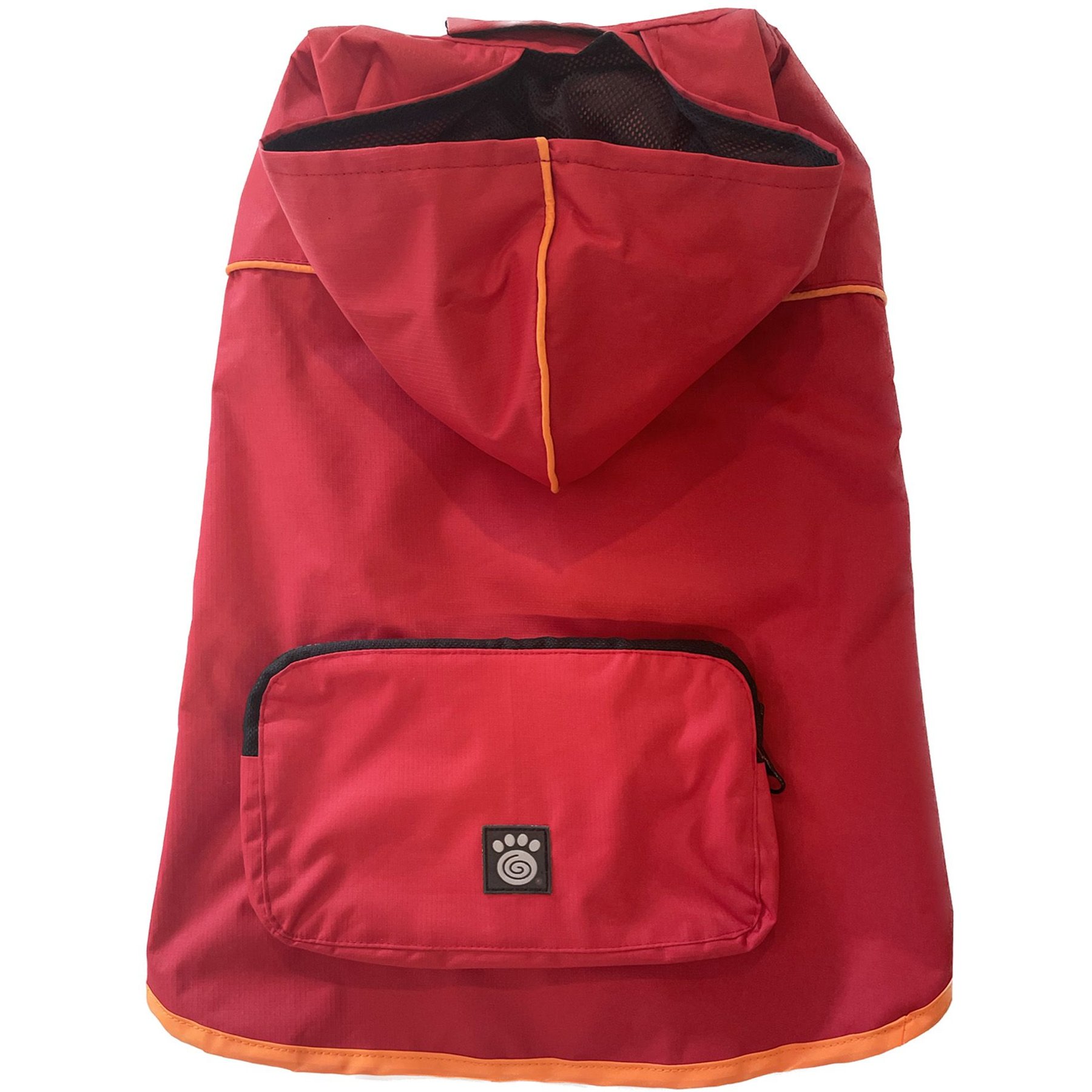 PetRageous Designs Banff Packable Waterproof Dog Raincoat, Red, X-Small