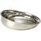 Show in main carousel: PetRageous Designs Bermuda Stainless-Steel Shallow with Embossed Paw Slanted Dog & Cat Bowl, Metallic, Medium: 1.6-cup slide 1 of 3