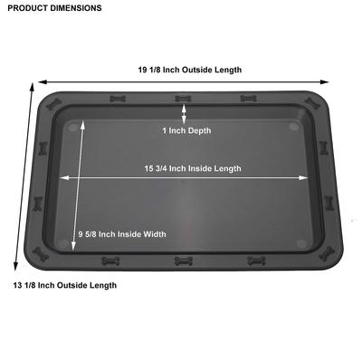 Show full view: PetRageous Designs Bone n' Up for Dinner Non-Slip Tray Placemat, Black slide 2 of 6