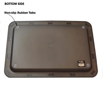 Show full view: PetRageous Designs Bone n' Up for Dinner Non-Slip Tray Placemat, Black slide 3 of 6