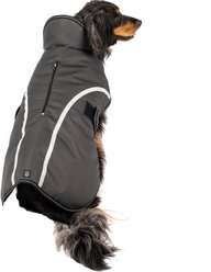 PetRageous Designs Calgary Harness Dog Coat, Charcoal, Large