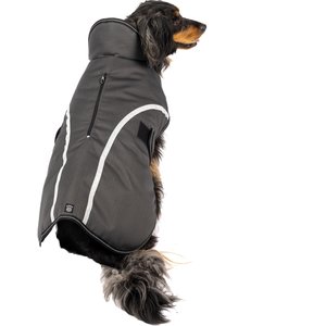 PetRageous Designs Calgary Harness Dog Coat, Charcoal, Large