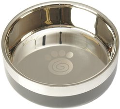 PetRageous Designs Catalina Stainless-Steel Double Walled Dog Bowl, Metallic & Black, Small: 3-cup slide 2 of 2