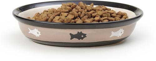 Show full view: PetRageous Designs City Pets Oval Fish Ceramic Cat Dish, 1-cup slide 3 of 6