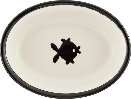 Show full view: PetRageous Designs City Pets Oval Fish Ceramic Cat Dish, 1-cup slide 4 of 6