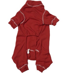 PetRageous Designs Cozy Thermal Dog PJs, Red, Medium