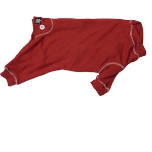 PetRageous Designs Cozy Thermal Dog PJs, Red, Medium