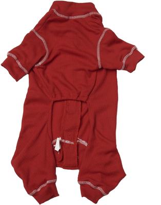 Show full view: PetRageous Designs Cozy Thermal Dog PJs, Red, Small slide 4 of 8