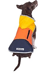 PetRageous Designs Eddie Bauer PET Ravenna Waterproof Dog Windbreaker Coat, Gold, Small