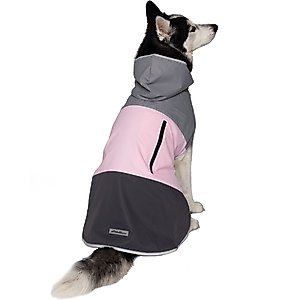 PetRageous Designs Eddie Bauer PET Ravenna Waterproof Dog Windbreaker Coat, Pink, Large