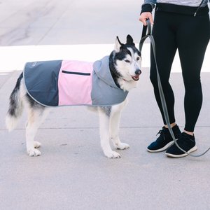 PetRageous Designs Eddie Bauer PET Ravenna Waterproof Dog Windbreaker Coat, Pink, Small