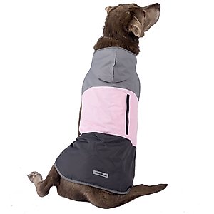 PetRageous Designs Eddie Bauer PET Ravenna Waterproof Dog Windbreaker Coat, Pink, X-Large